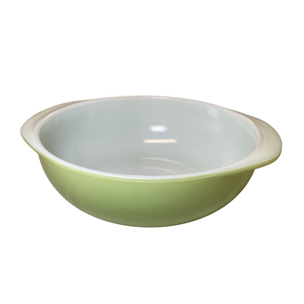 Vintage Pyrex 024 Spring Blossom Green Cinderella Mixing Bowl 2 Qt USA